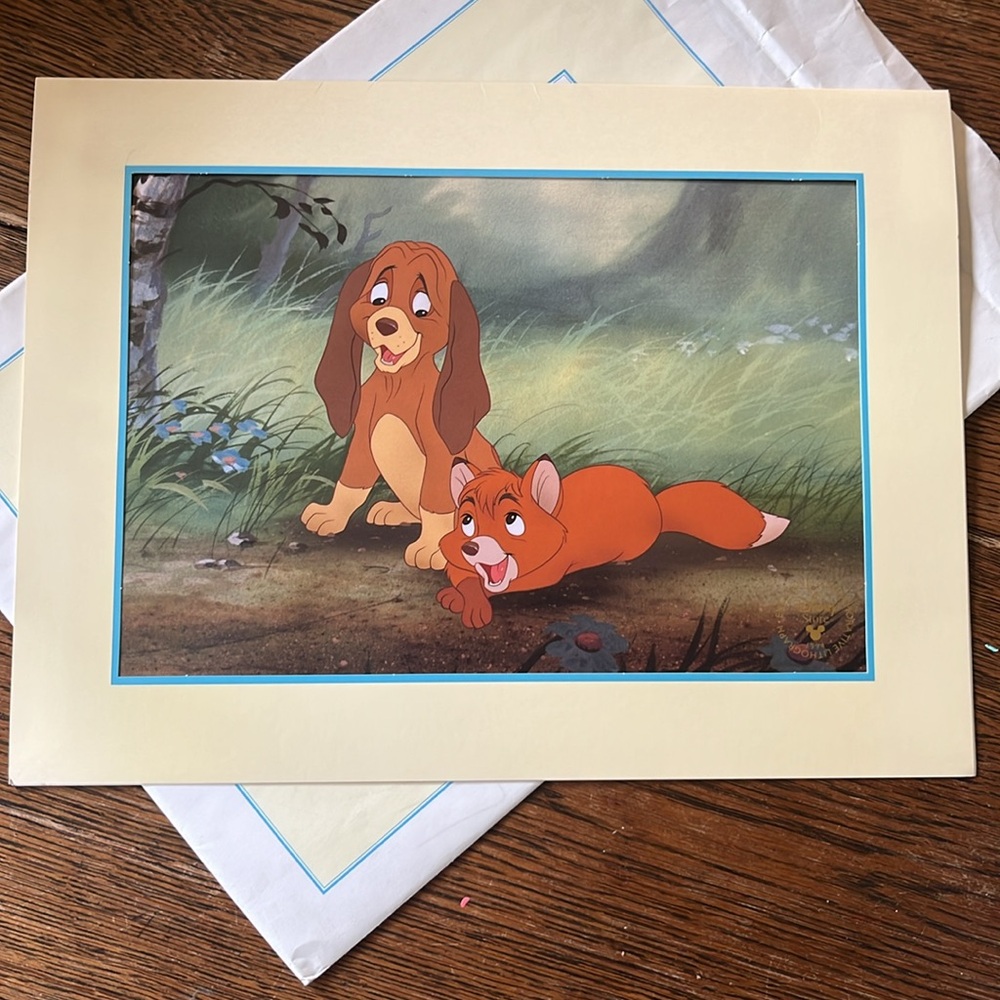 Disney Fox and the Hound Official Lithograph 1994